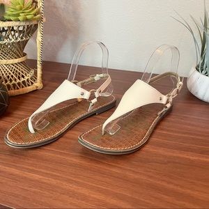 Sam Edelman Greta White Thong Sandals